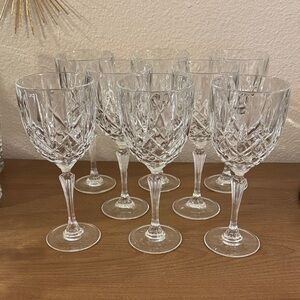 Marquis by Waterford Markham Crystal Cut Goblet Wine Glass Set of 8, NWOT
